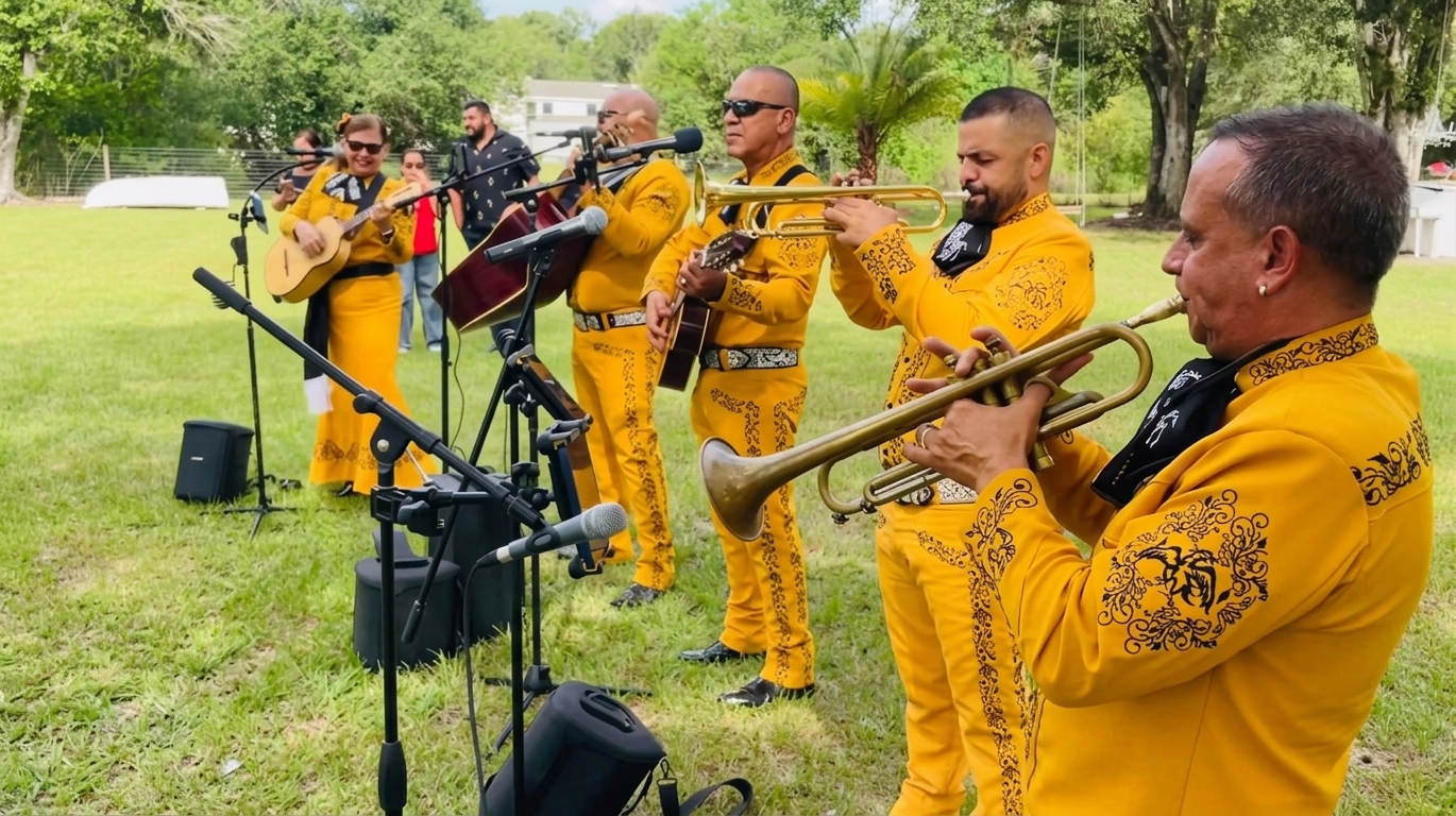 mariachi cielito lindo cantando grupo de cinco